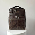 16" Crazy Horse Full-Grain Leather Laptop Backpack
