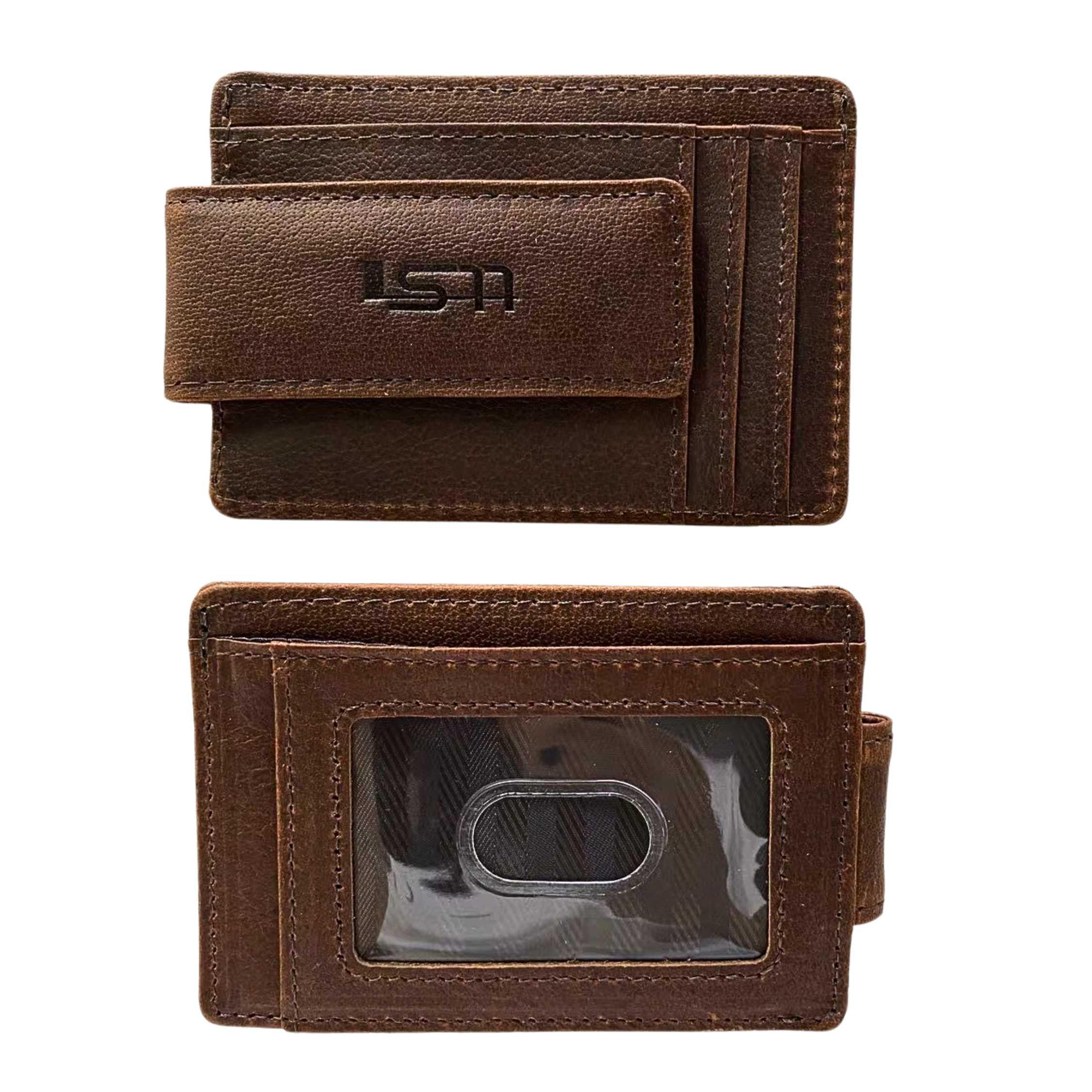 Cambridge Full-Grain Leather Magnetic Money Clip Wallet – Slim RFID Front Pocket Wallet for Men