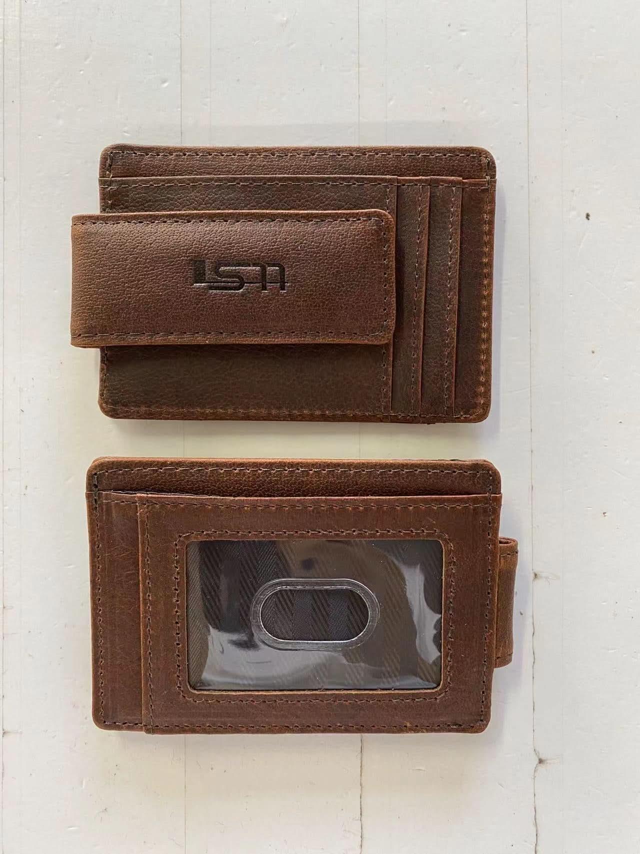 Cambridge Full-Grain Leather Magnetic Money Clip Wallet – Slim RFID Front Pocket Wallet for Men