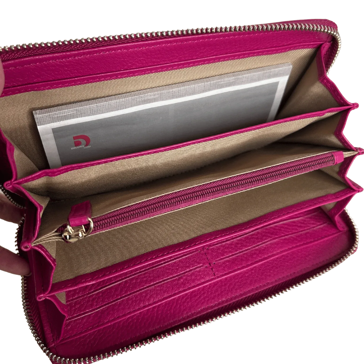 Full-Grain Leather Zip-Around Wallet for Women – Sophia Travel & Everyday Wallet