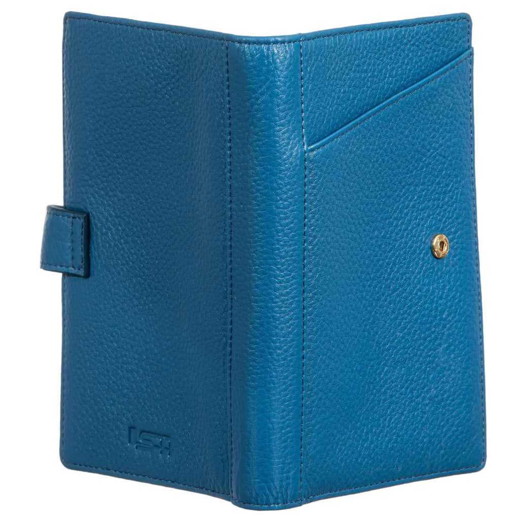 Sophia Full-Grain Leather Travel Wallet with Passport Slot & RFID Protection