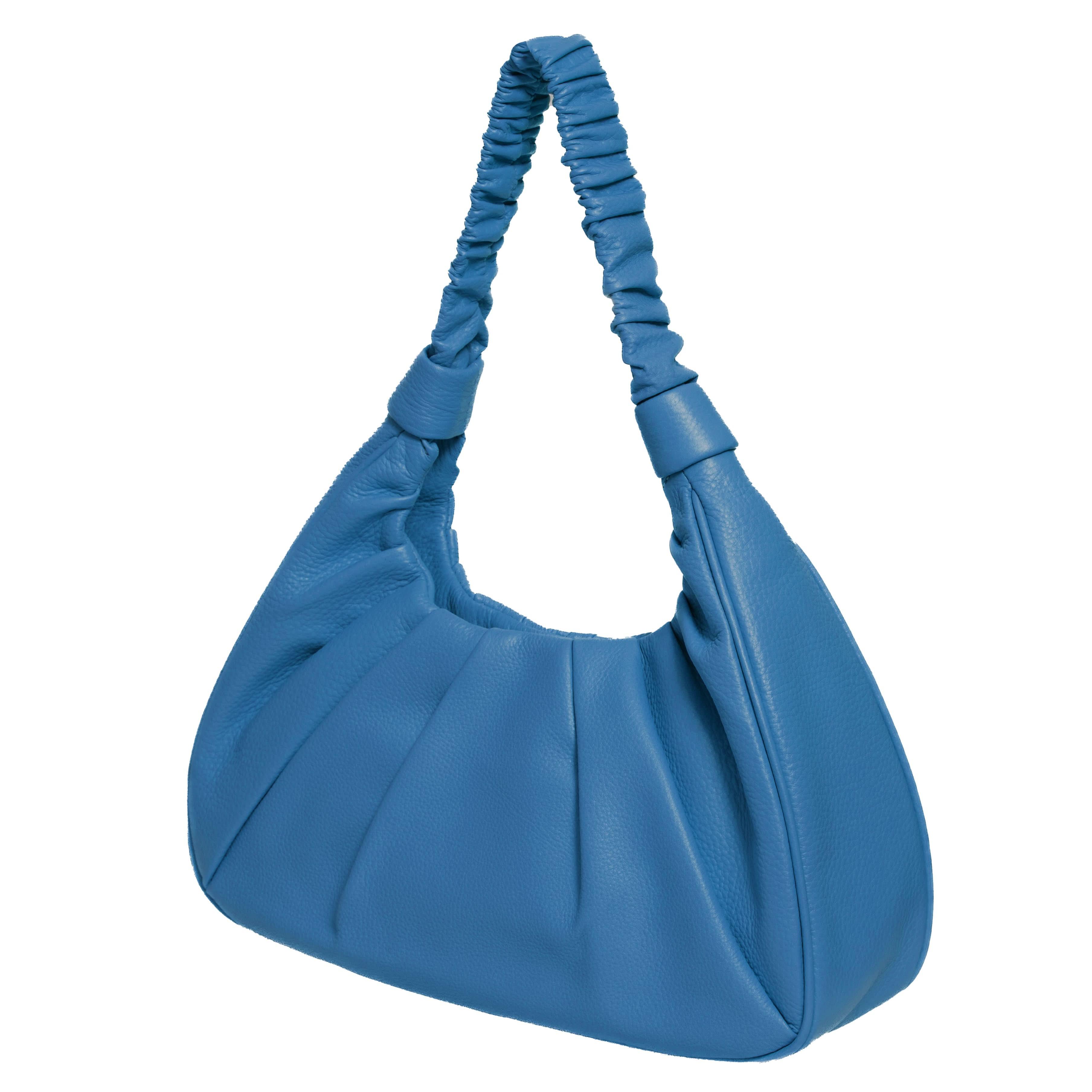 Sophia Full-Grain Leather Hobo Bag for Women – Soft Pebbled Leather Shoulder Purse