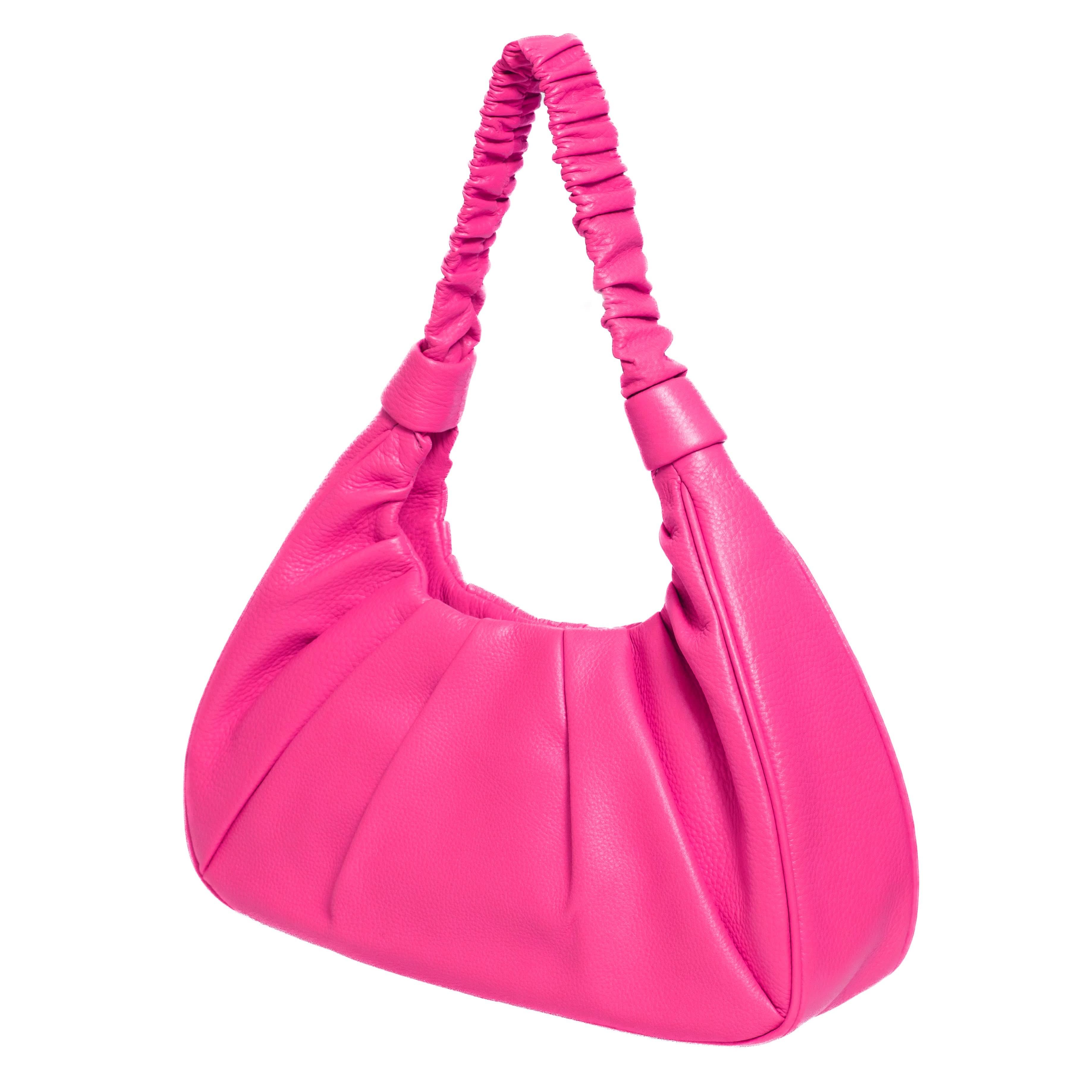 Sophia Full-Grain Leather Hobo Bag for Women – Soft Pebbled Leather Shoulder Purse