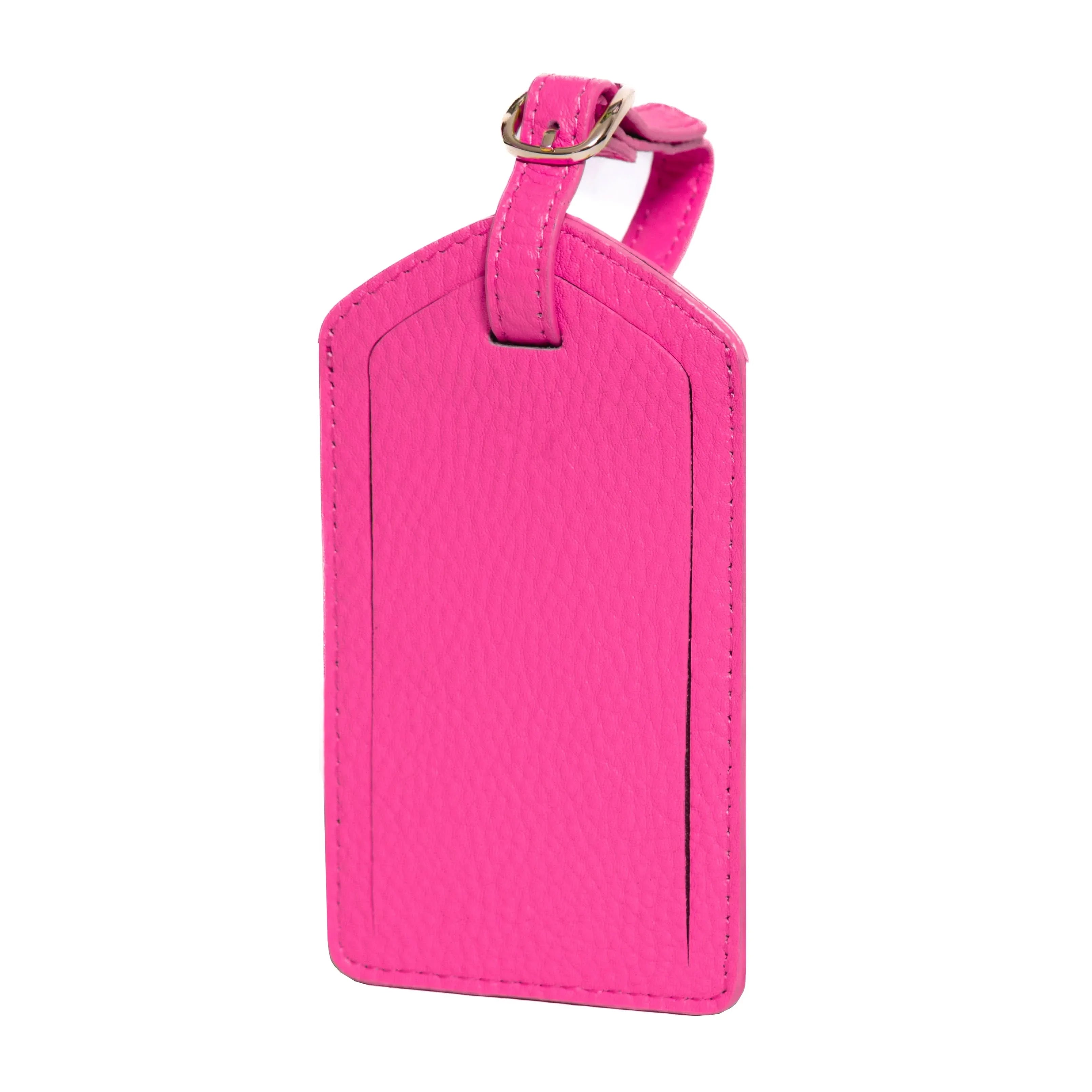 Full Grain Leather Luggage Tag – Sophia Premium Travel Bag Tag