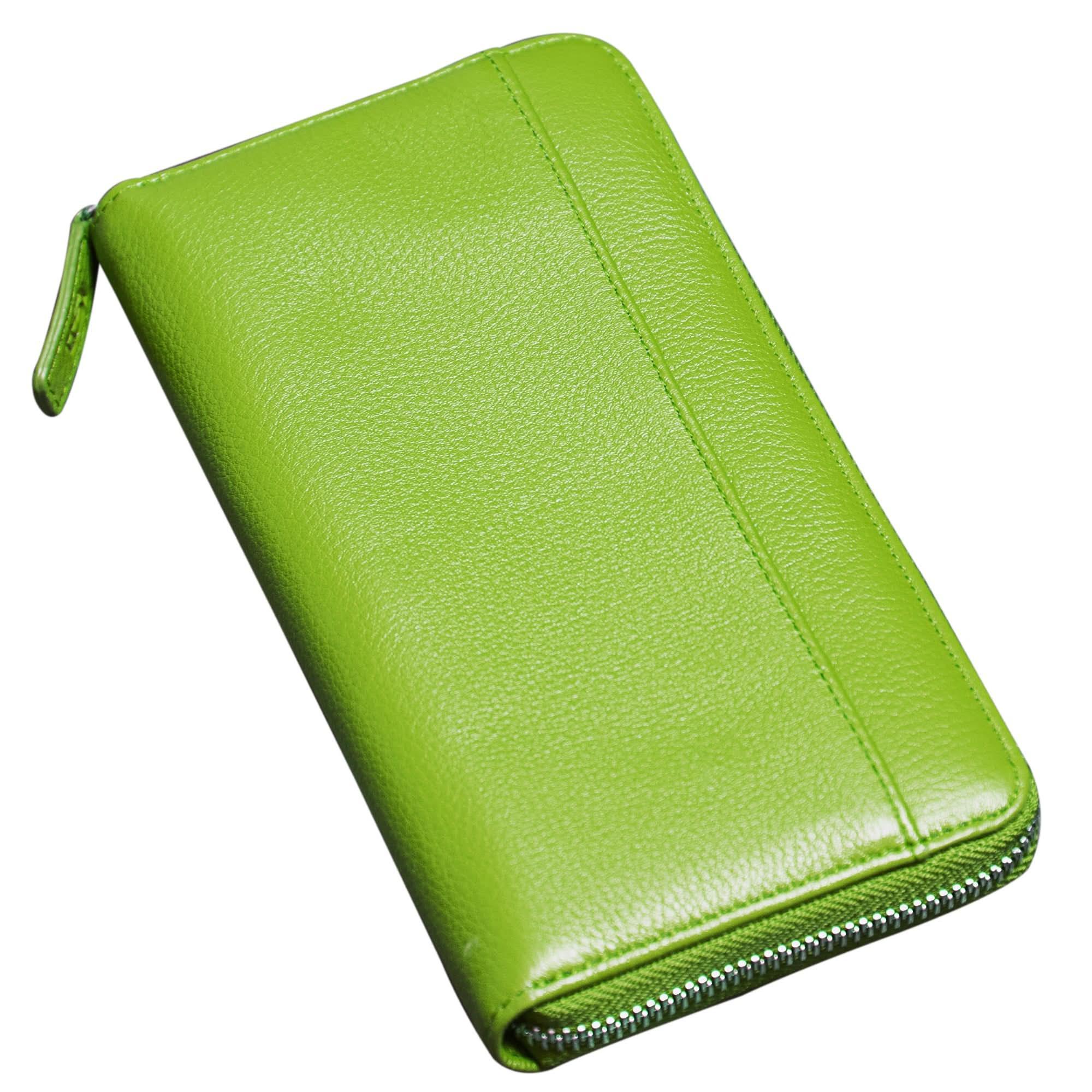 Full-Grain Leather Zip-Around Wallet for Women – Sophia Travel & Everyday Wallet
