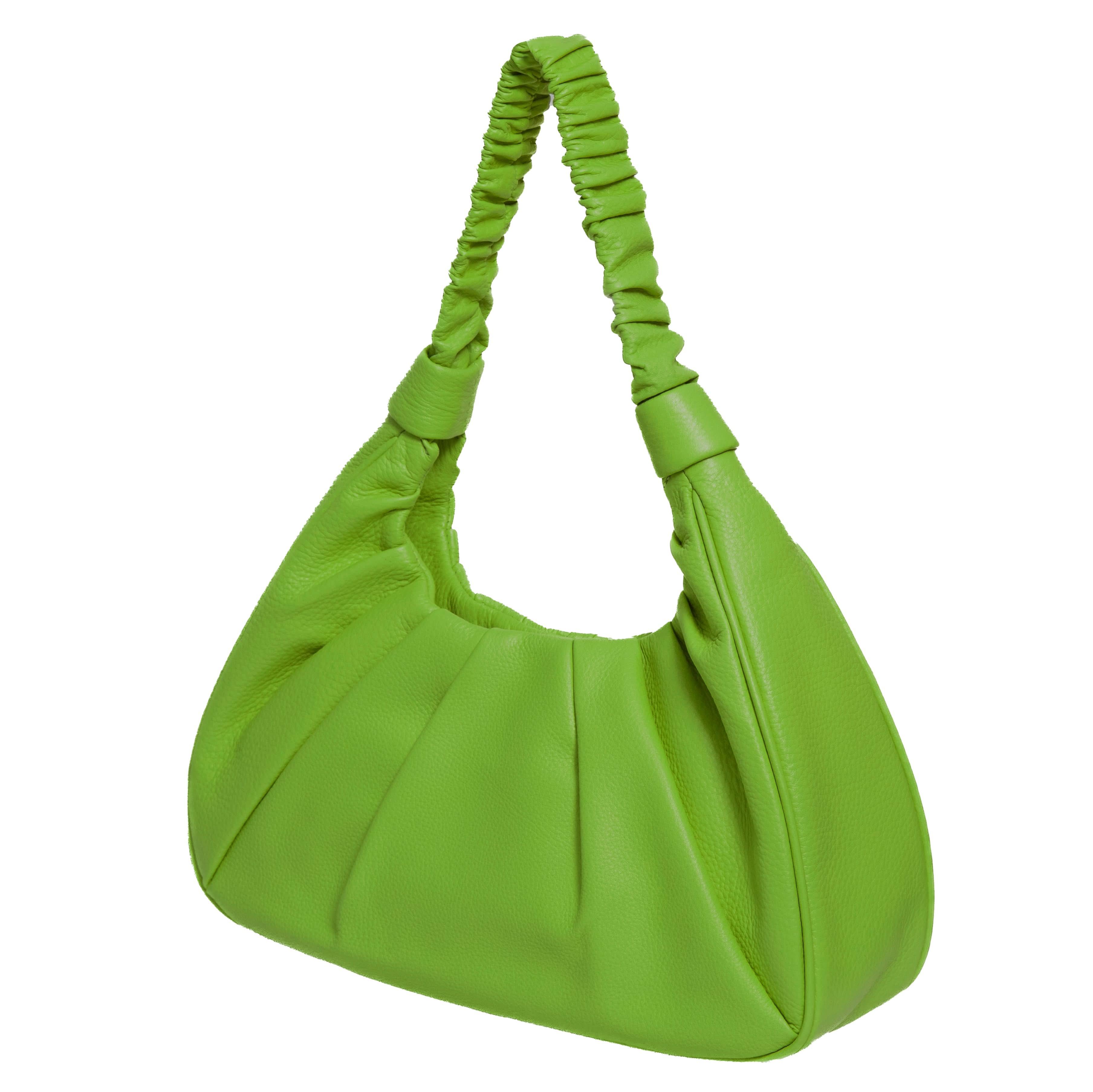 Sophia Full-Grain Leather Hobo Bag for Women – Soft Pebbled Leather Shoulder Purse