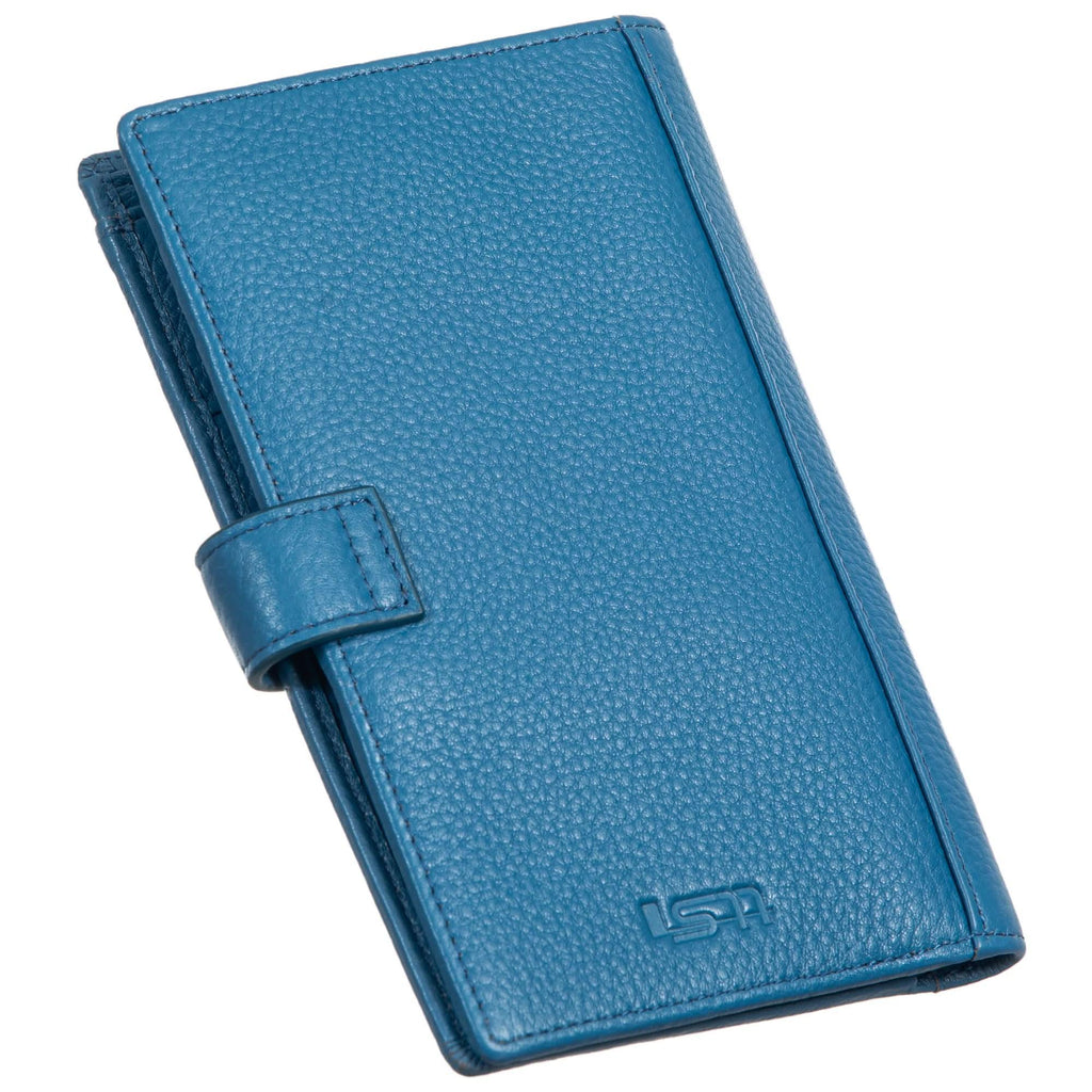 Sophia Full-Grain Leather Travel Wallet with Passport Slot & RFID Protection