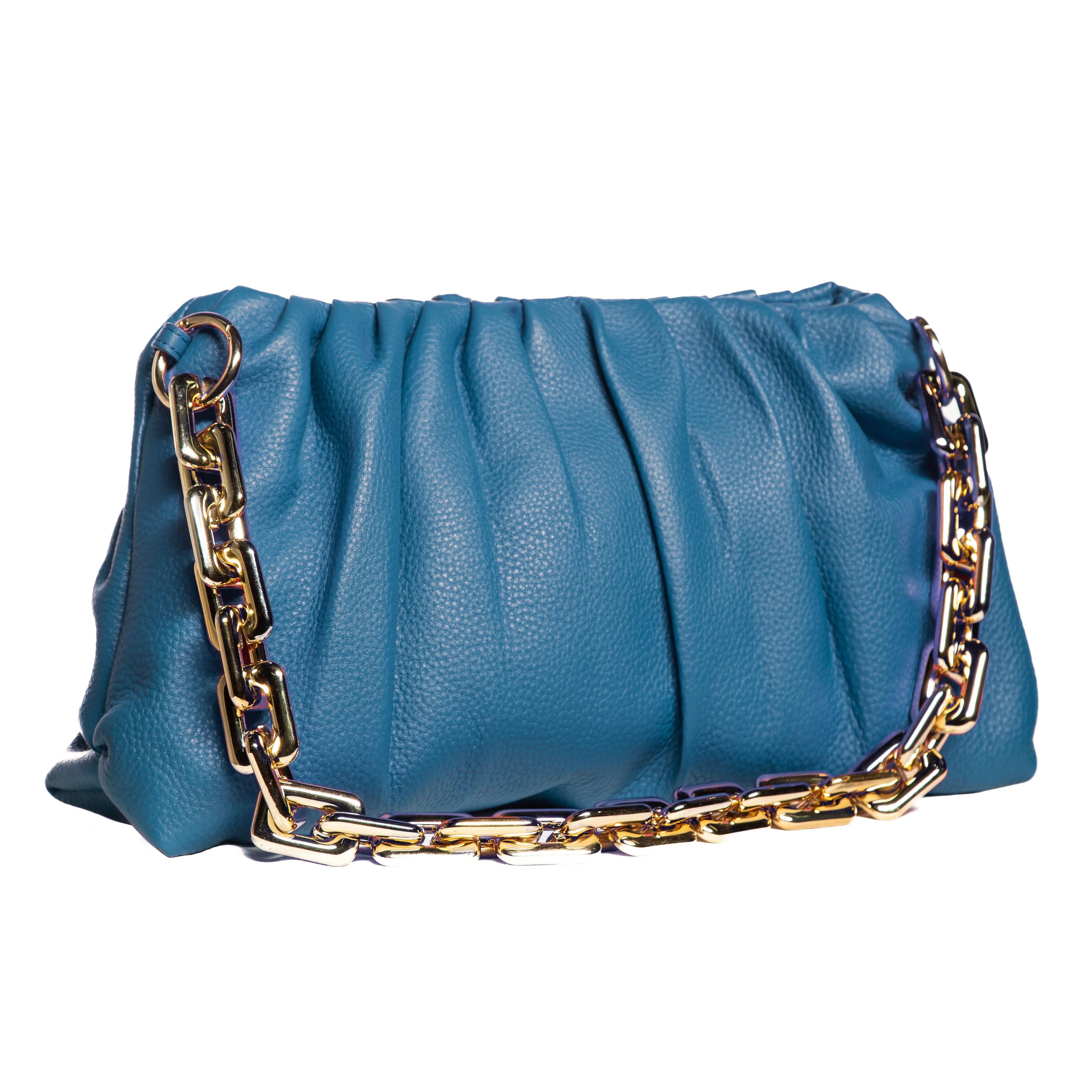 Sophia Full-Grain Leather Clutch Bag for Women – Wristlet Wallet & Evening Purse