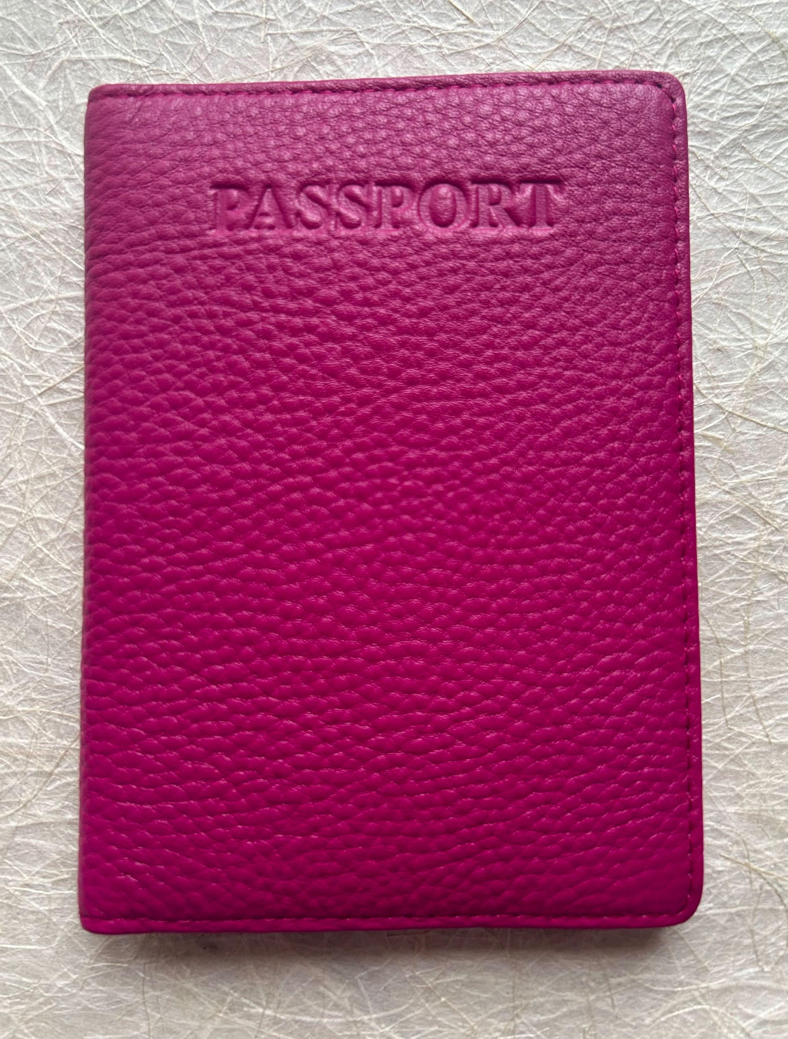 Sophia Full-Grain Leather Passport Cover with Card Slots & ID Window