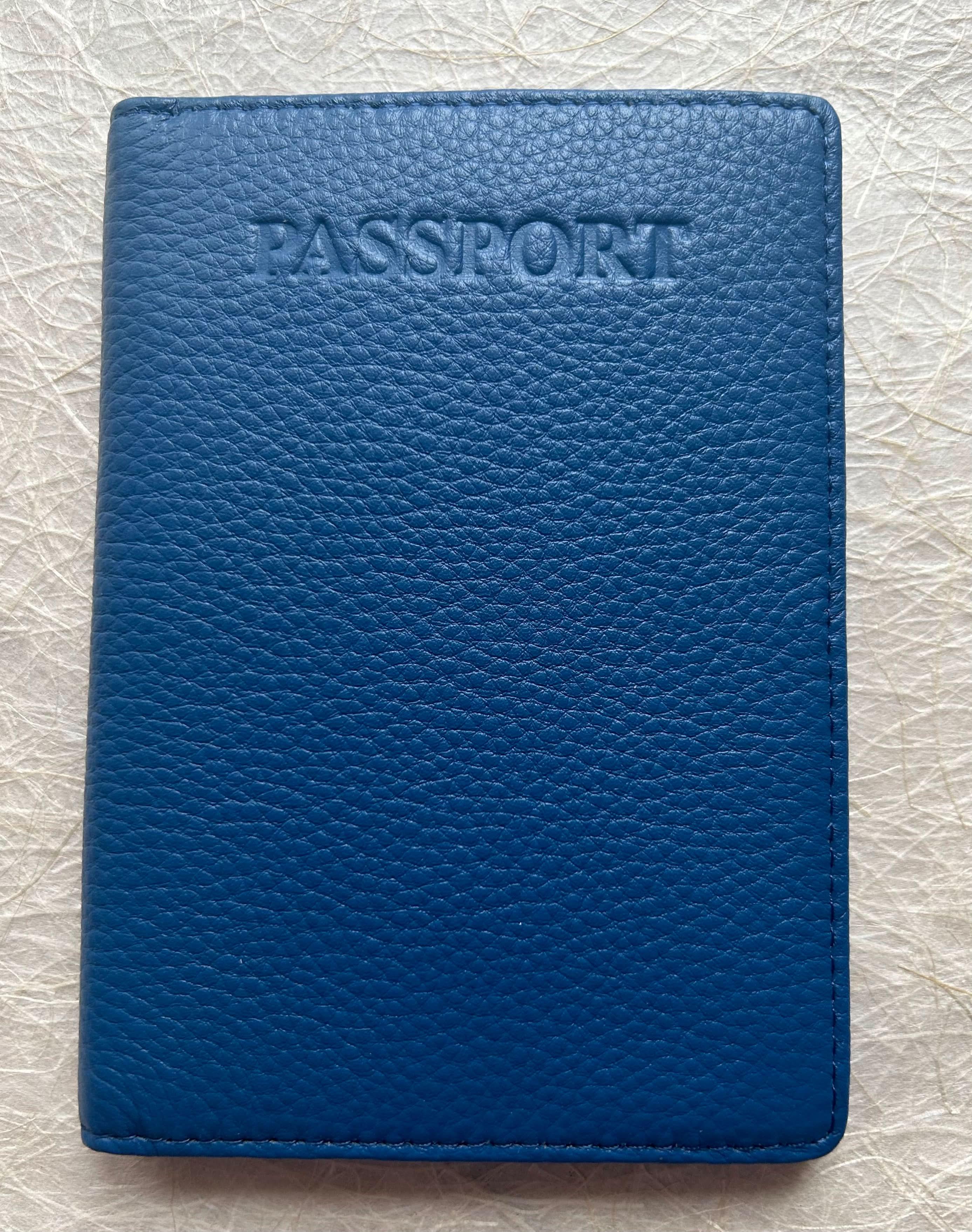 Sophia Full-Grain Leather Passport Cover with Card Slots & ID Window