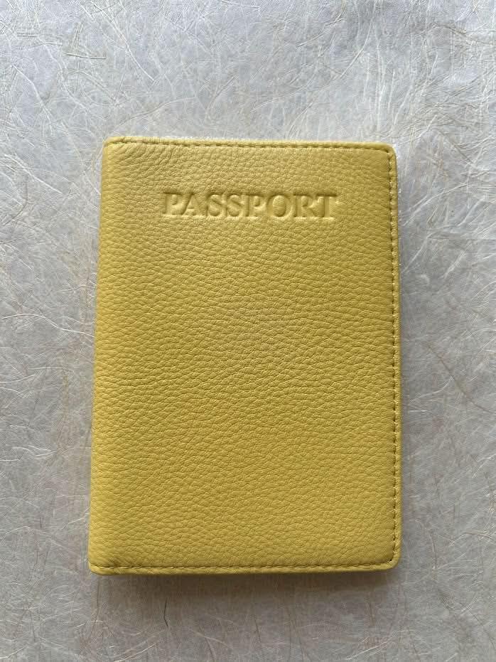 Sophia Full-Grain Leather Passport Cover with Card Slots & ID Window
