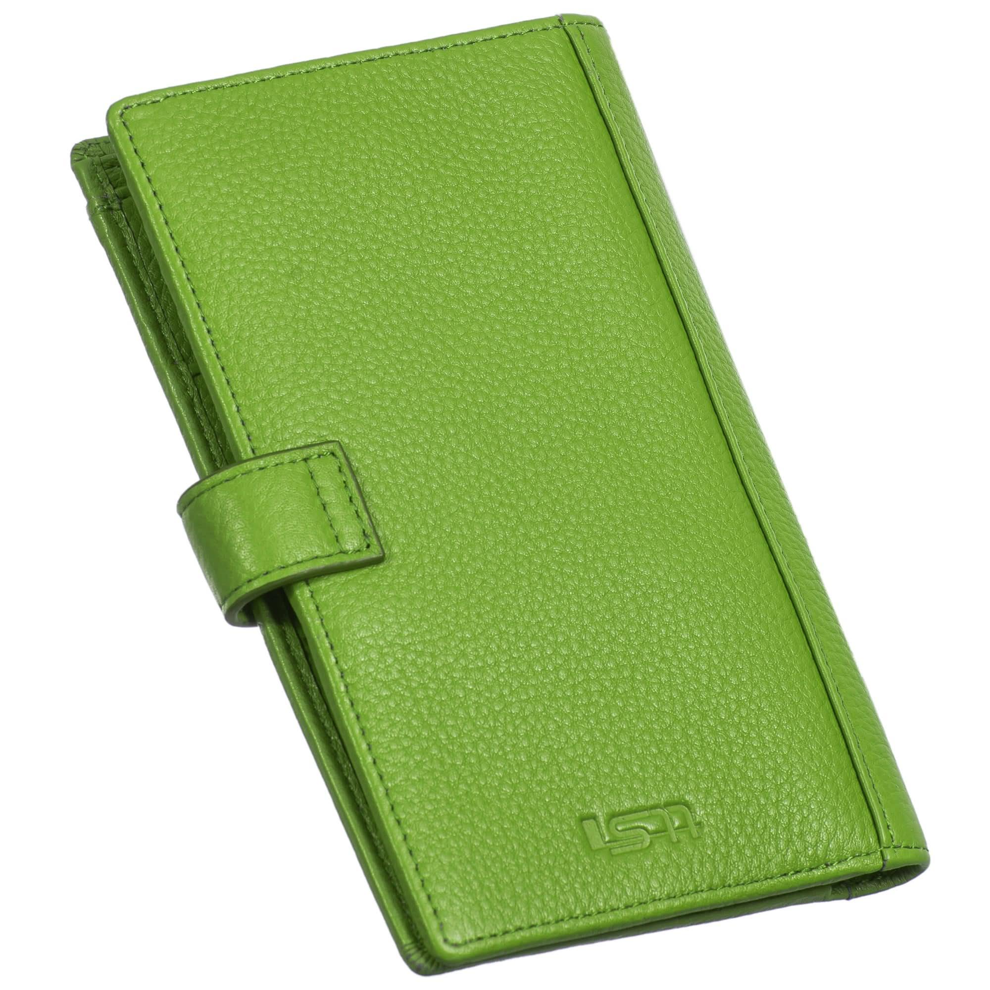 Sophia Full-Grain Leather Travel Wallet with Passport Slot & RFID Protection