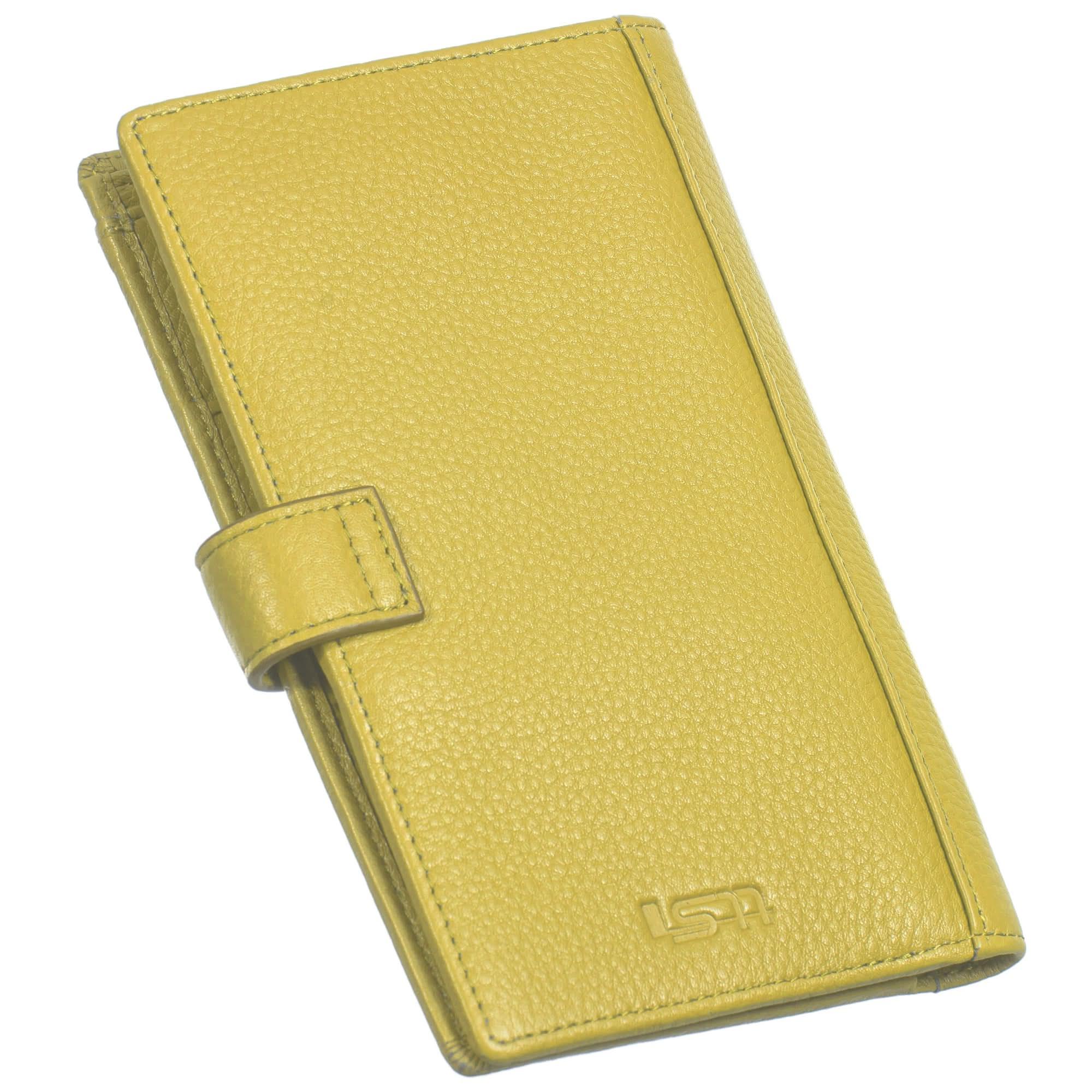 Sophia Full-Grain Leather Travel Wallet with Passport Slot & RFID Protection