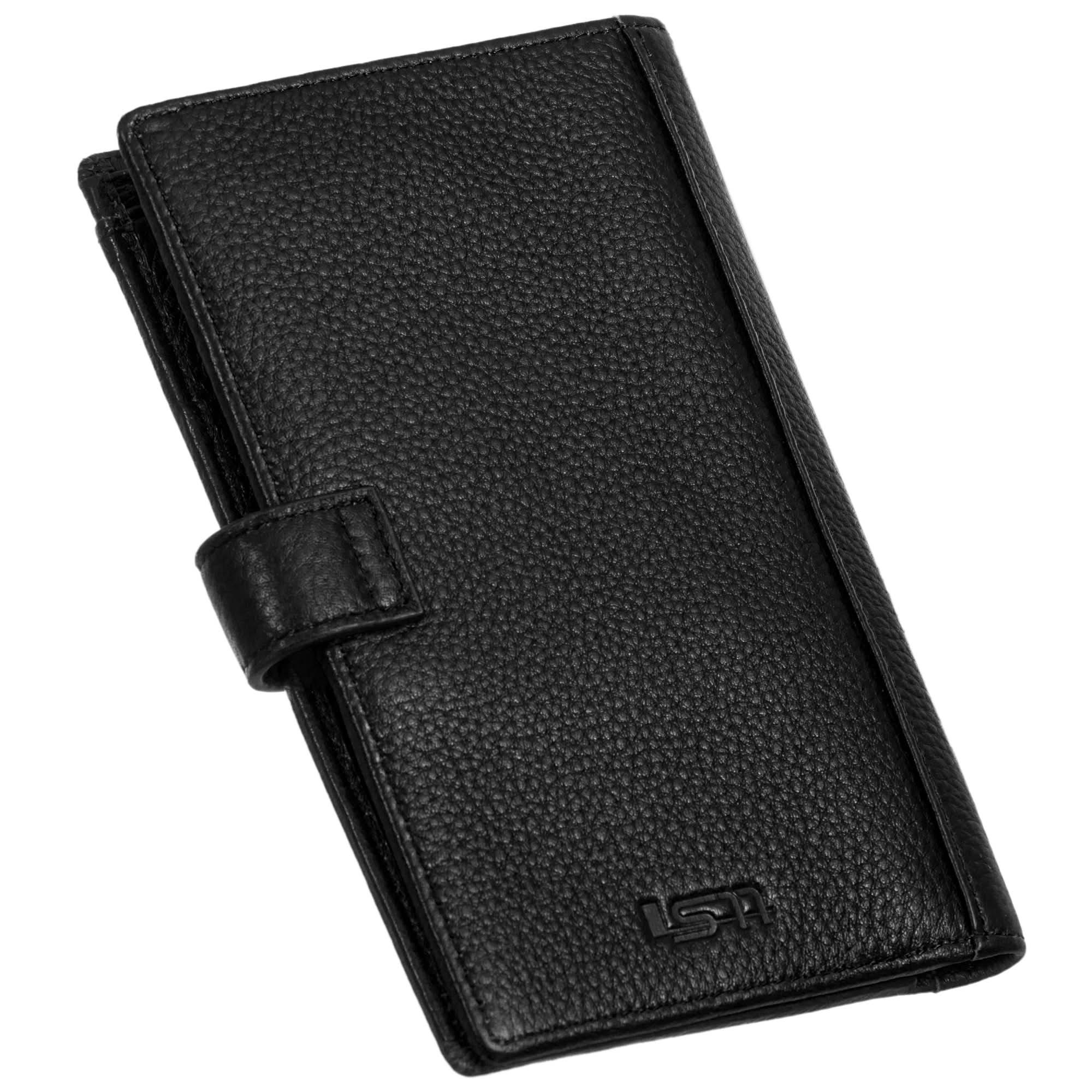 Sophia Full-Grain Leather Travel Wallet with Passport Slot & RFID Protection