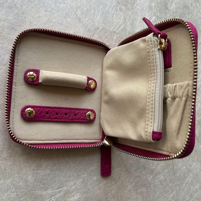 Sophia Full-Grain Leather Travel Jewelry Organizer – Jewelry Storage Case for Cruises & Vacations