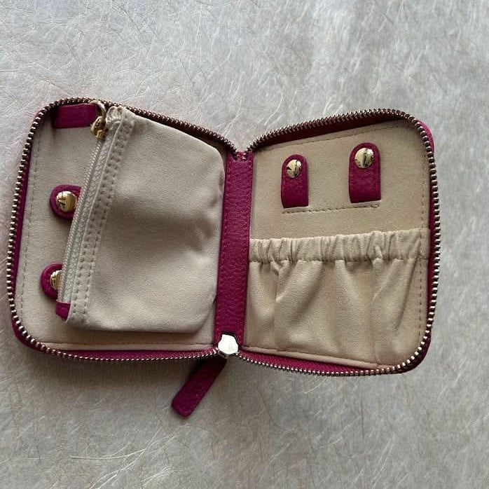 Sophia Full-Grain Leather Travel Jewelry Organizer – Jewelry Storage Case for Cruises & Vacations