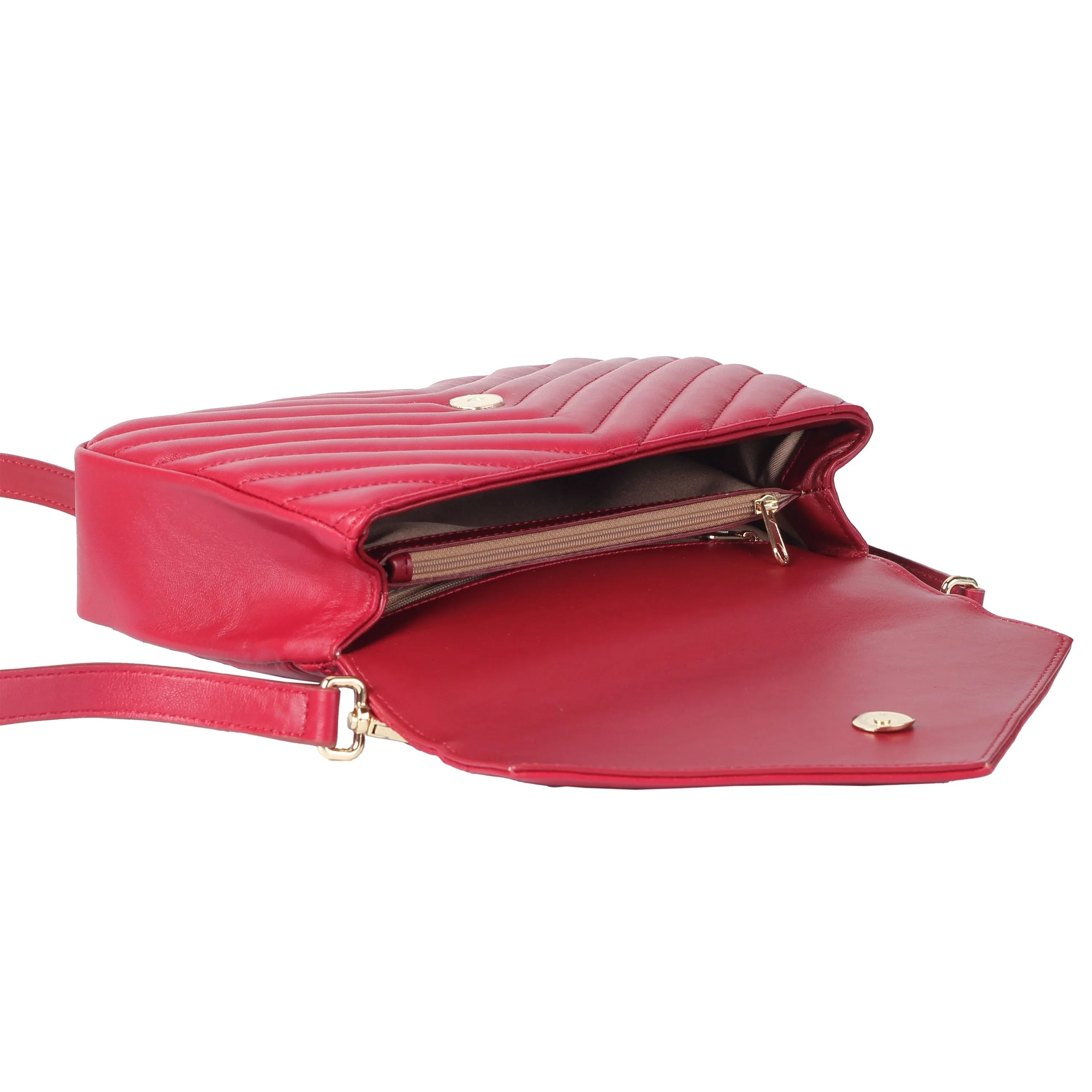 Soft Lambskin Quilted Crossbody Bag for Women – Elegant Flap Shoulder Purse