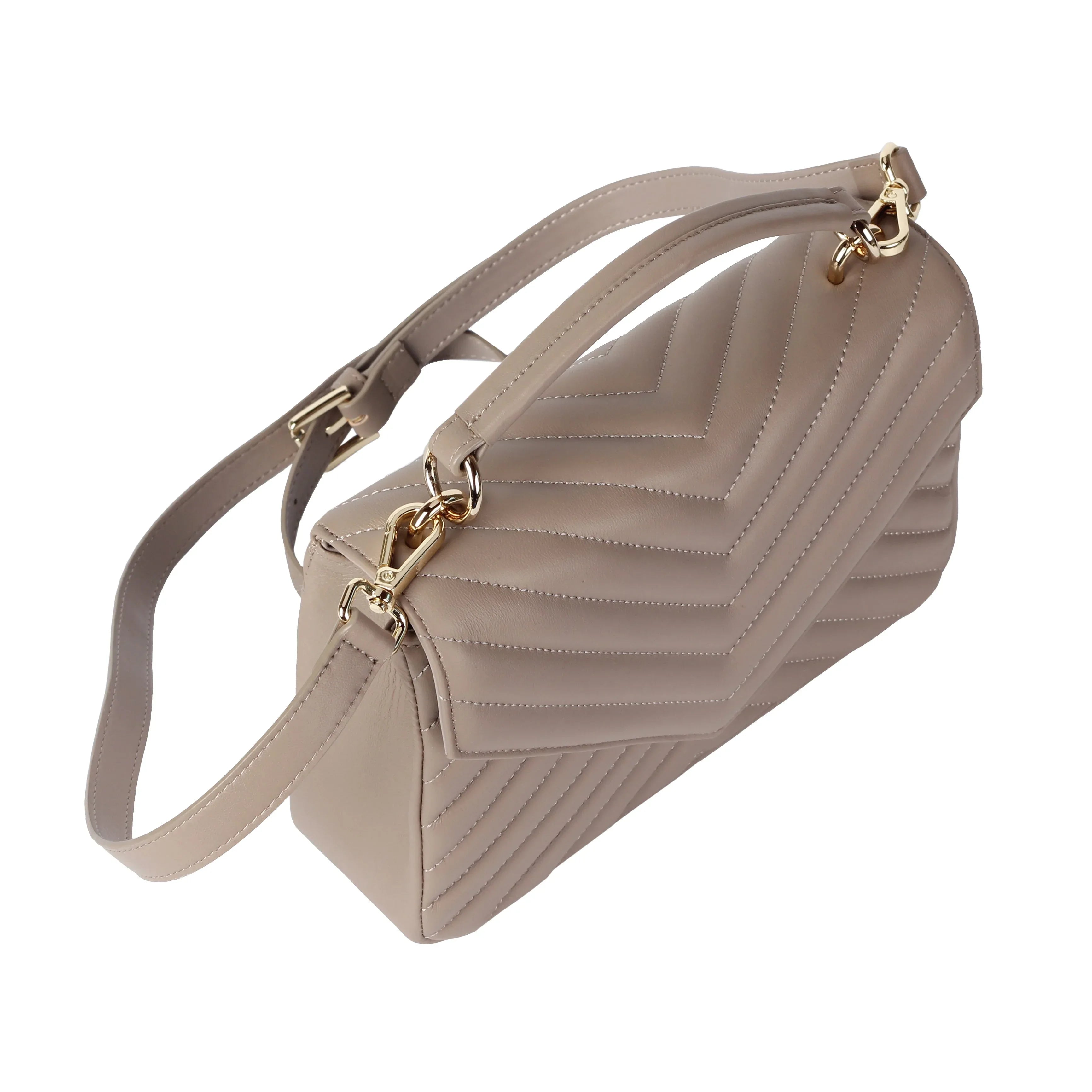 Soft Lambskin Quilted Crossbody Bag for Women – Elegant Flap Shoulder Purse