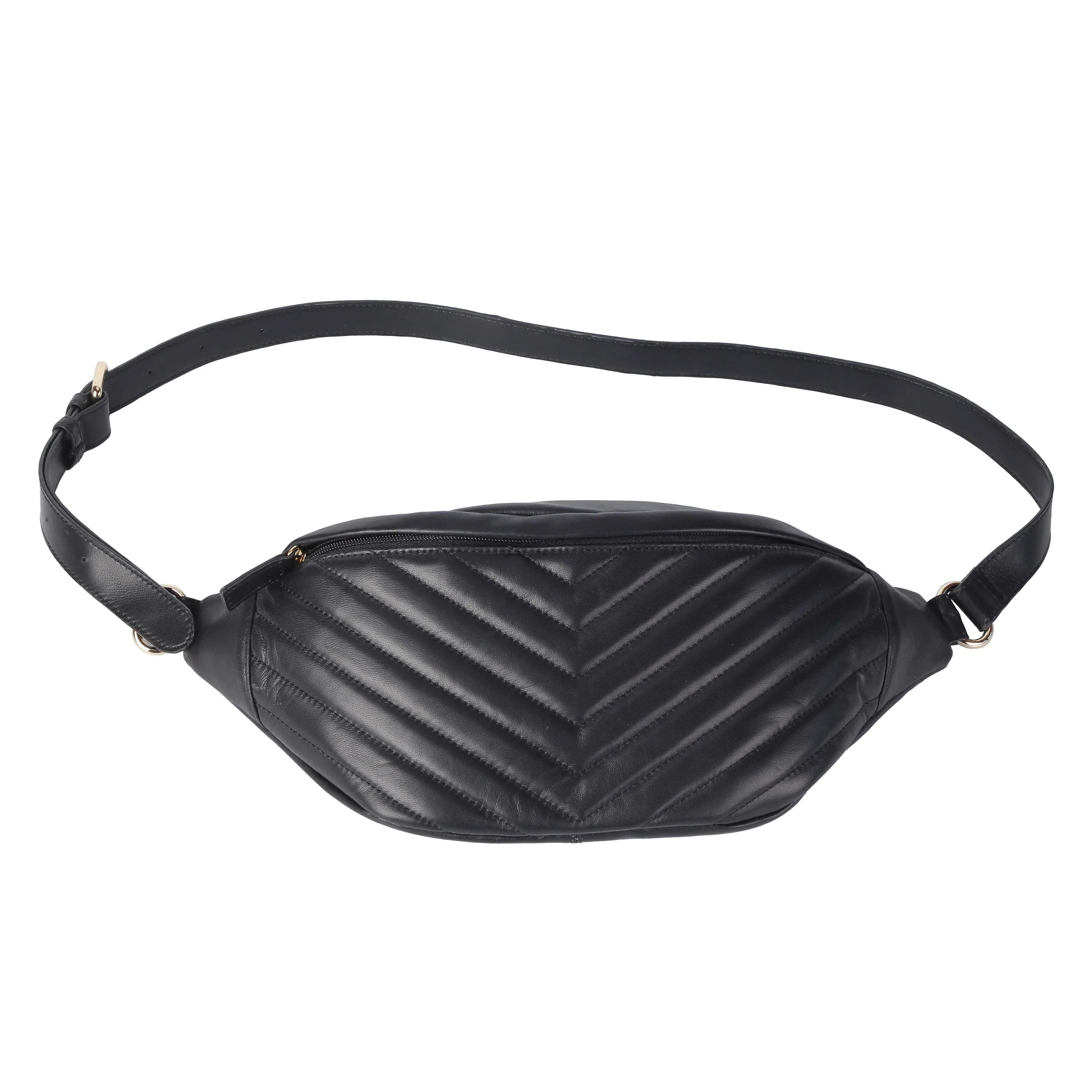 Soft Lambskin Embroidered Waist Bag – Leather Belt Bag for Women