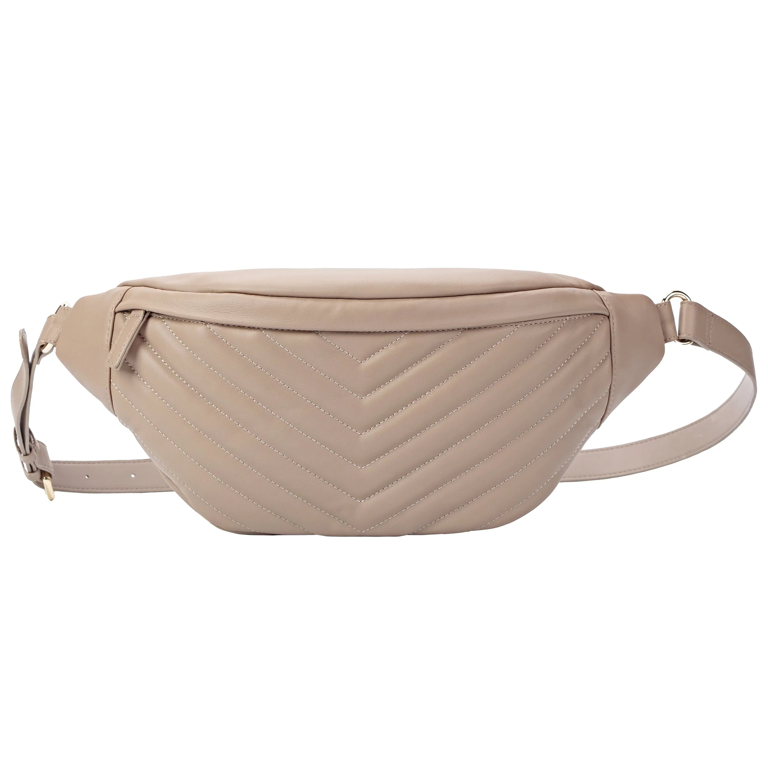 Soft Lambskin Embroidered Waist Bag – Leather Belt Bag for Women
