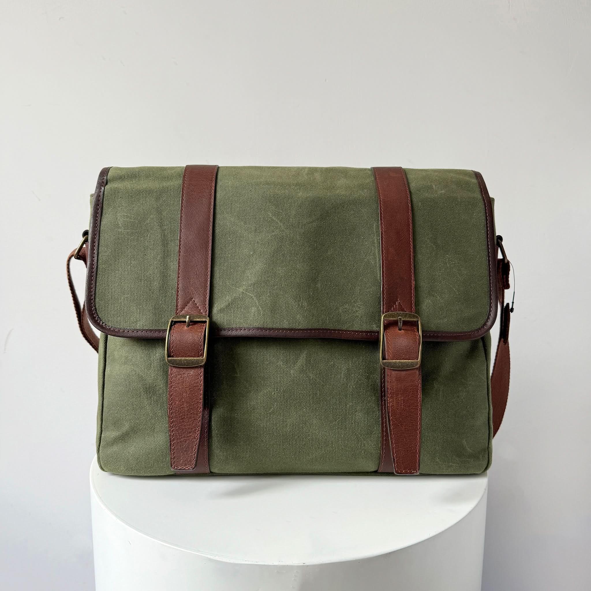 Maxwell Waxed Canvas Messenger Bag - 16” Laptop - Classic